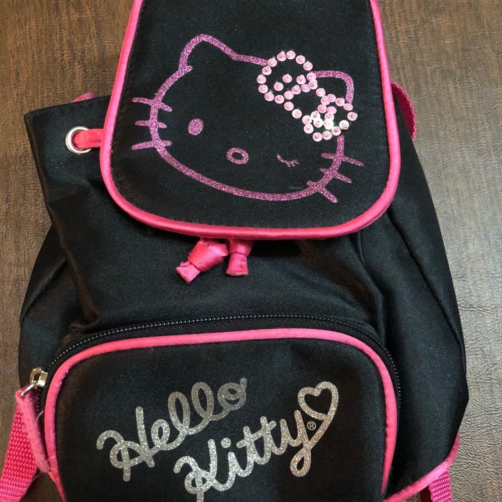Hello Kitty Black and Pink Mini Backpack